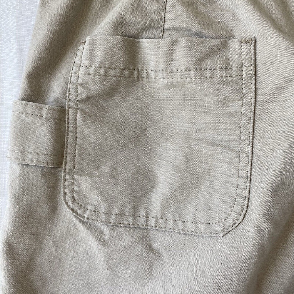 Carhartt Womens Original Fit Smithville Shorts Size 12 Tan Roll Tab Sides Safari - Picture 9 of 12